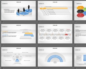 歐美簡約風精品商務PPT圖表素材合集-6