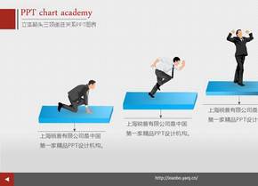 個(gè)性立體箭頭遞進(jìn)關(guān)系PPT圖表