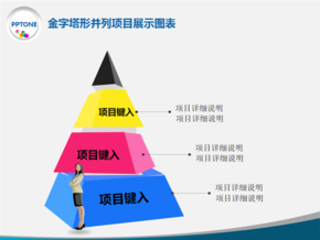 金字塔形并列項(xiàng)目展示圖表