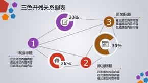 多彩四色并列關(guān)系圖表