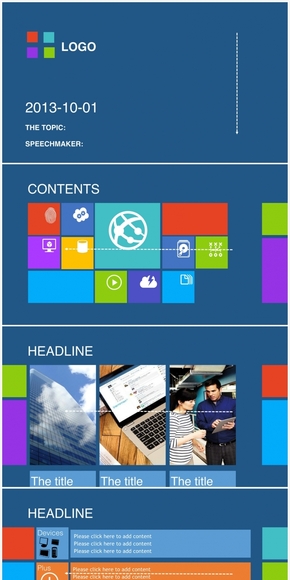 動態(tài)WIN8風格商務(wù)匯報了keynote模板