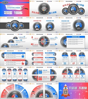 商務(wù)風電子儀表系列微立體可編輯EXCEL圖表合集