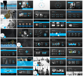 藍黑沉穩(wěn)商務企業(yè)文化通用PPT模板