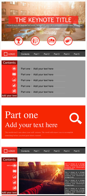 動態(tài)大氣紅網(wǎng)頁風格商務通用KEYNOTE模板