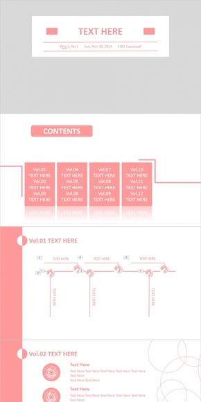 【線與圓】粉白雙色小清新商務(wù)報告模板ppt