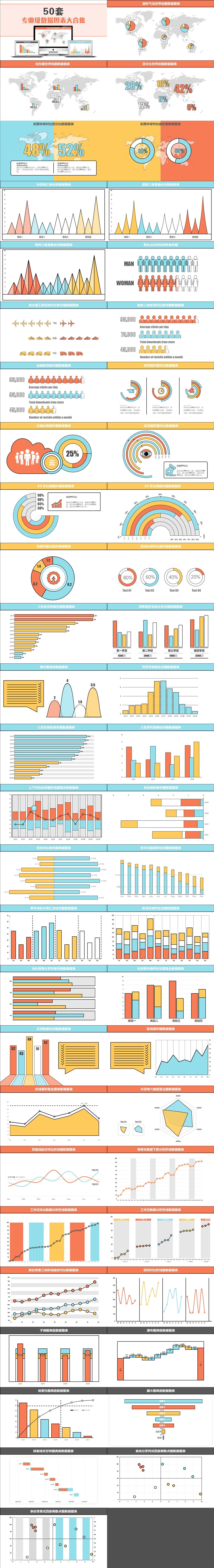 【璞石作品】數(shù)據(jù)圖表合集（50套）
