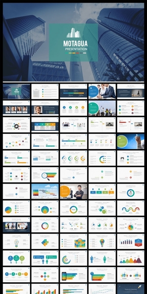 65頁多彩商務精致PPT模板