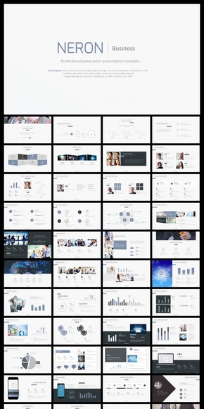 極簡(jiǎn)低調(diào)灰藍(lán)商務(wù)PPT模板