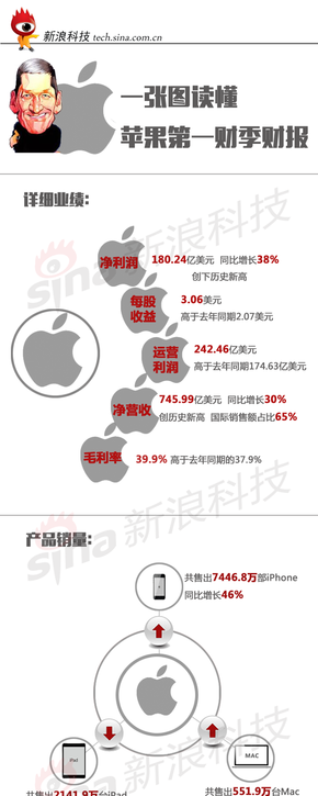 【演界信息圖表】白灰扁平-科技蘋果財(cái)務(wù)報(bào)告