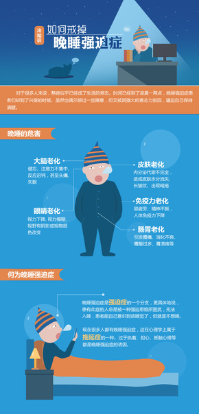 【演界信息圖表】扁平化-如何戒掉晚睡強迫癥