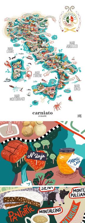 【演界信息圖表】彩色手繪-意大利吃貨之旅