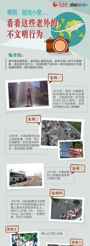 【演界信息圖表】灰色圖例-看看這些老外的不文明行為