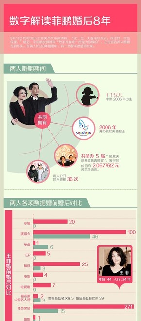 [演界信息圖表]扁平風(fēng)-數(shù)字解讀菲鵬婚后8年