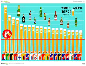 【演界信息圖表】多彩扁平-世界上啤酒消費(fèi)量前20的國家