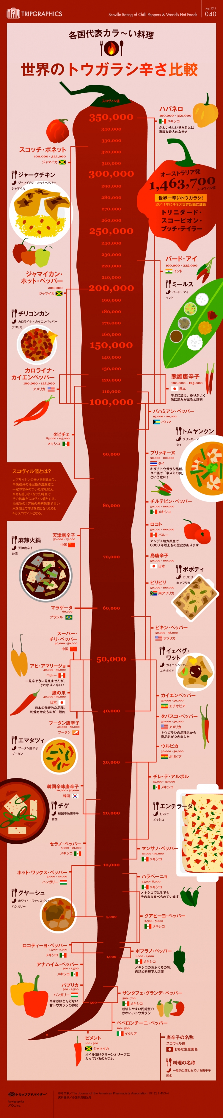 【演界信息圖表】紅色扁平-世界辣味料理比較