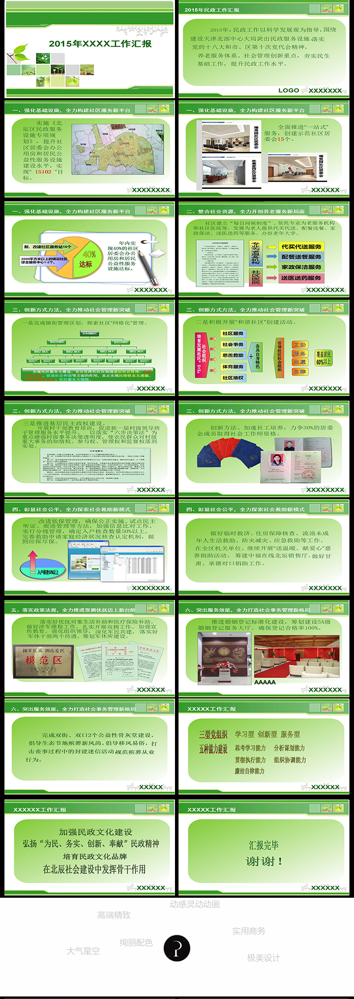 2015年 動態(tài)模板 商務(wù)匯報 匯報總結(jié) 企業(yè)政府工作匯報PPT模板