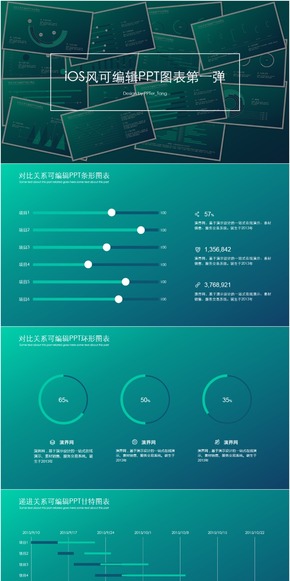 【皮特糖】iOS風可編輯PPT圖表第一彈