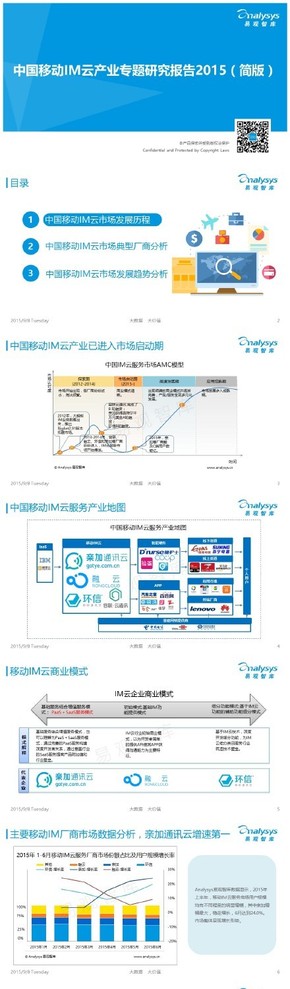 【演界信息圖表】【中國(guó)移動(dòng)IM云產(chǎn)業(yè)專題研究報(bào)告2015（簡(jiǎn)版）】