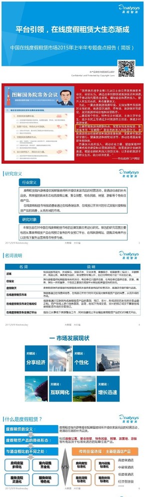 【演界信息圖表】【中國(guó)在線度假租賃市場(chǎng)2015年上半年專題盤(pán)點(diǎn)報(bào)告（簡(jiǎn)版）】
