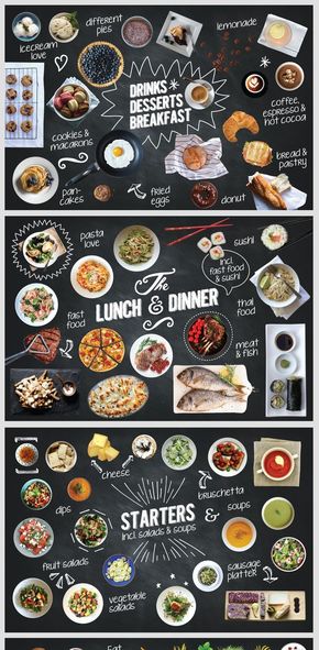 『演界信息圖標(biāo)』黑板風(fēng)—各種美食