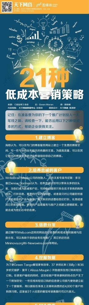 【演界信息圖表】21種低成本營銷策略