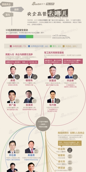 【演界信息圖表】簡(jiǎn)約質(zhì)感- 央企高管去哪兒