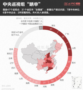 【演界信息圖表】扁平化- 哪個省份巡視問題最多