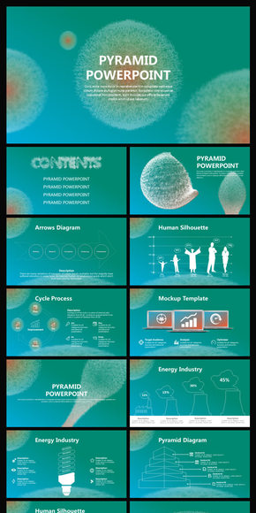 旋繞IOS干凈透徹純潔自然實(shí)用商務(wù)PPT模板（金字塔PPT）