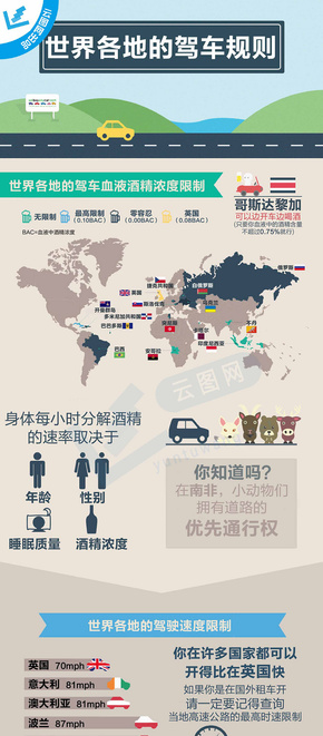 【演界信息圖表】灰色商務(wù)-世界各地駕車規(guī)則