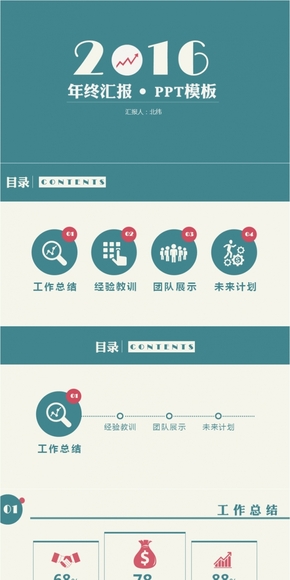 2016商務(wù)匯報(bào)、年終總結(jié)模板