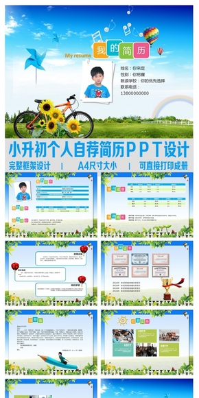 小升初簡歷PPT精美設(shè)計(jì)