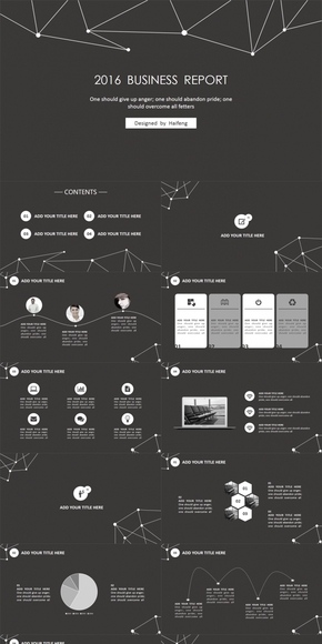 2016黑白至簡商務(wù)動(dòng)態(tài)匯報(bào)模板--|By Haifeng|