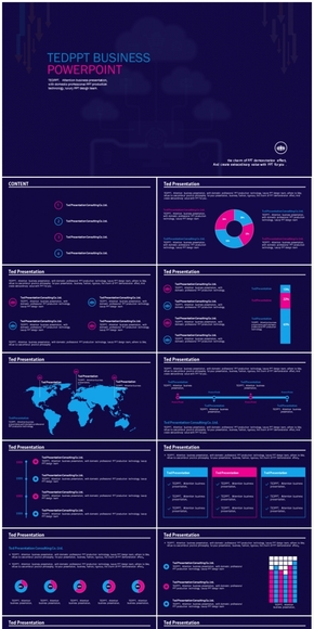 商業(yè)計(jì)劃歐美科技通用模板TEDPPT BUSINESS POWERPOINT