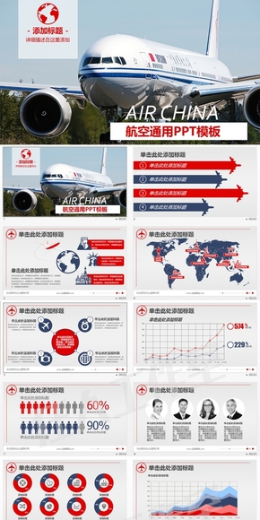 航空物流交通數據工作總結匯報ppt模板