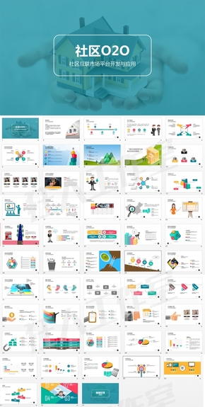 社區(qū)O2O系統信息化運營方案ppt模板