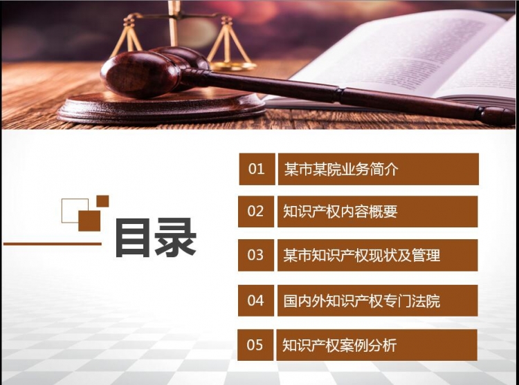 年中工作汇报计划总结简介稳重大气褐色法院律师党政工作ppt模版作品