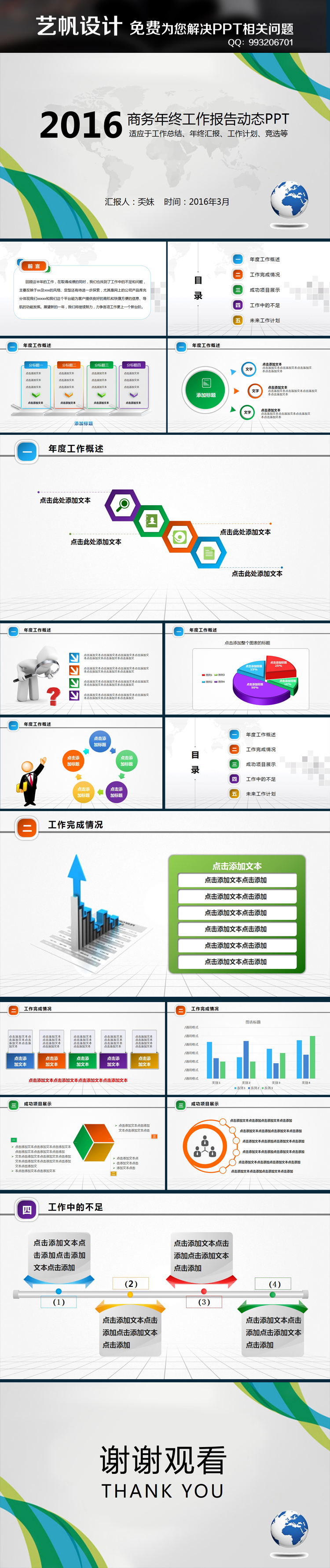 [奀妹作品] 工作匯報(bào) 企業(yè)宣傳 多行業(yè)模板（醫(yī)療、商務(wù)、科研、能源、建筑）