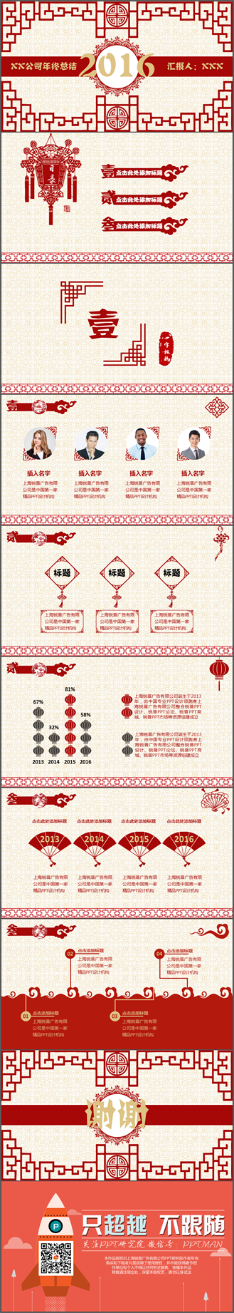 中國風(fēng)年終匯報PPT模板