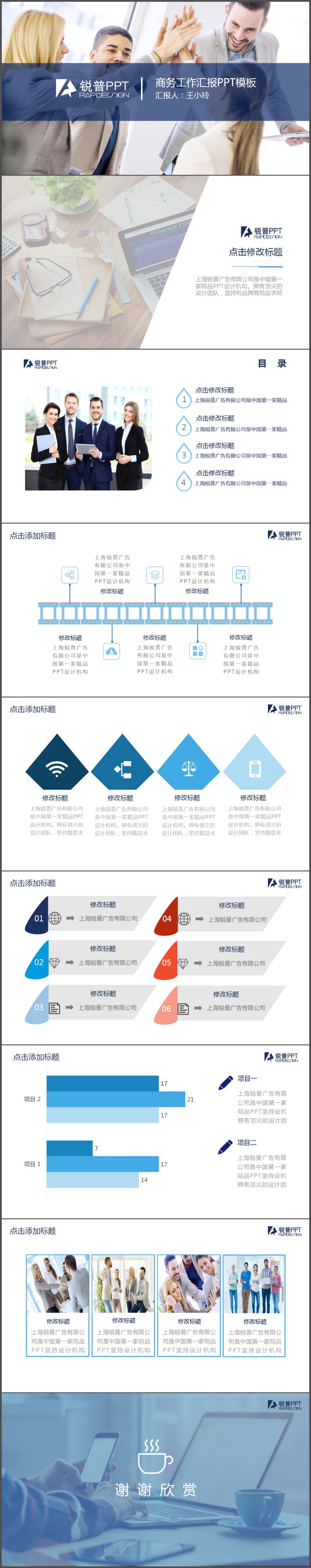 藍(lán)色商務(wù)風(fēng)工作匯報(bào)PPT