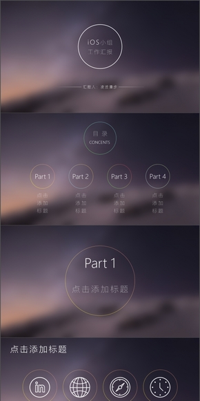 「與Lee同在」iOS簡約風(fēng)格PPT工作匯報(bào)等模板