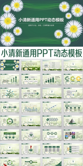 小清新通用PPT動(dòng)態(tài)模板