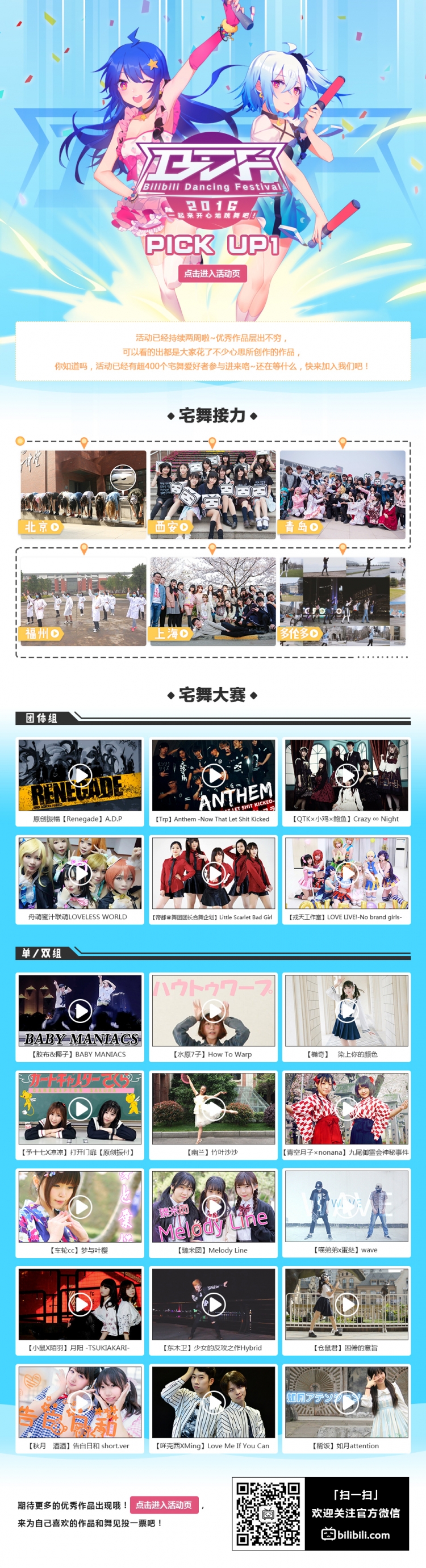 【演界信息圖表】卡通少女-Bilibili Dancing Festival