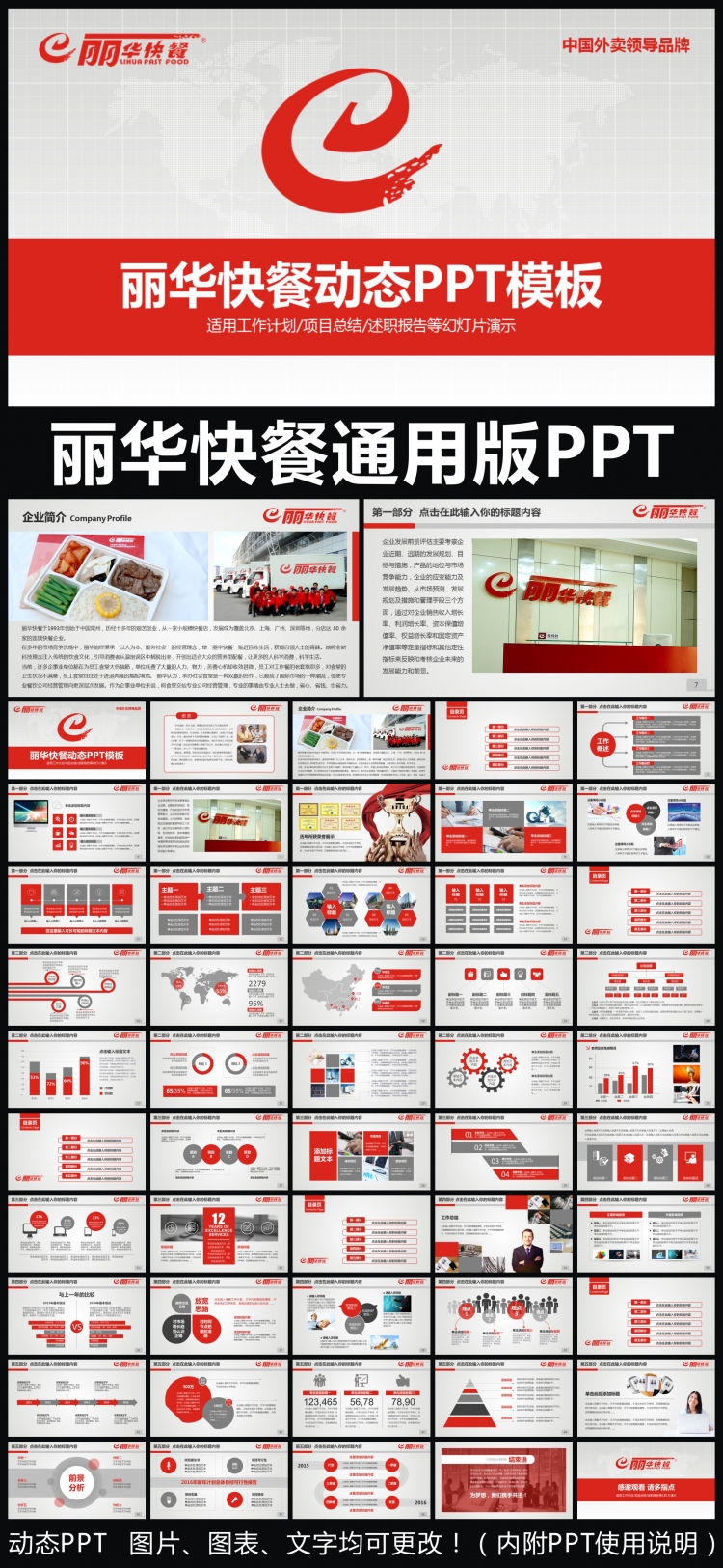 麗華快餐企業(yè)簡(jiǎn)介通用版專用動(dòng)態(tài)PPT專用模板  述職報(bào)告 工作總結(jié) 工作匯報(bào) 年終總結(jié) 新年計(jì)劃