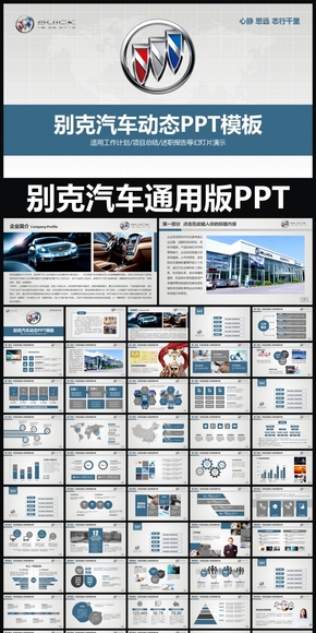 上汽通用別克汽車通用版動態(tài)PPT專用模板 述職報告 工作總結(jié) 工作匯報 年終總結(jié) 新年計(jì)劃