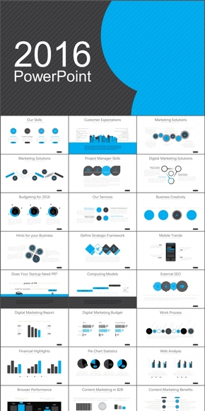【超級好用】大氣藍(lán)色商務(wù)PPT模板總結(jié)計劃