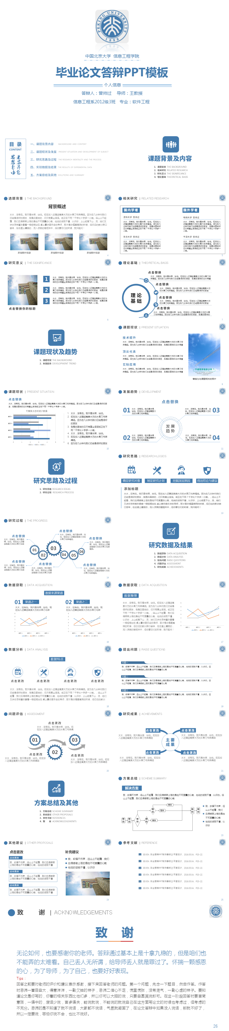 實(shí)用畢業(yè)答辯PPT模板