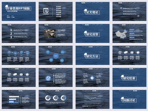 正式穩(wěn)重簡約藍色優(yōu)秀畢業(yè)論文答辯PPT模板
