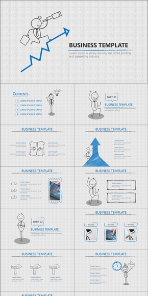 手繪風(fēng)格商務(wù)PPT模板3