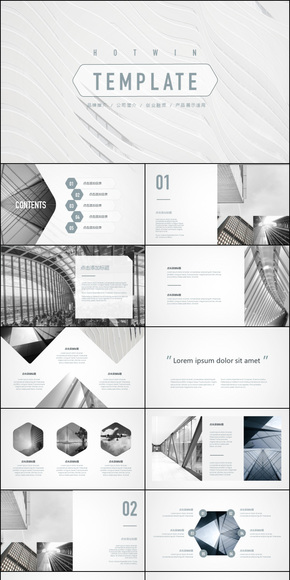 灰調(diào)商務(wù)發(fā)布會PPT模板
