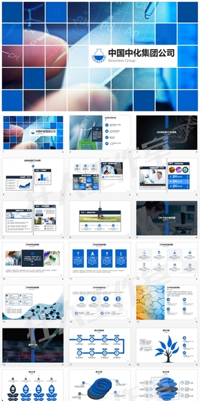 中化集團(tuán)公司工作總結(jié)匯報(bào)通用keynote模板